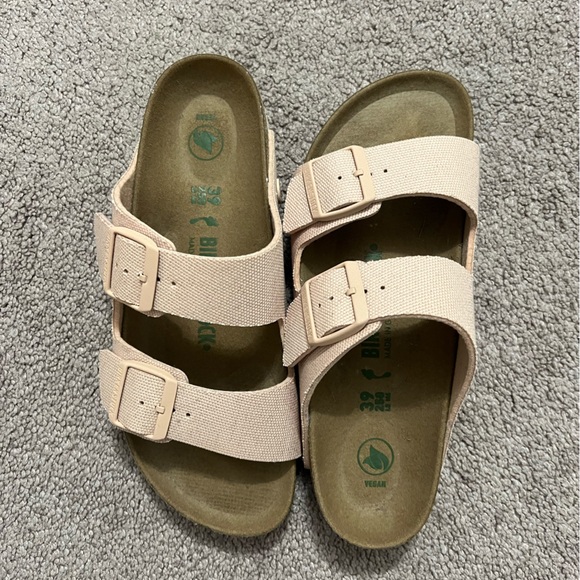 Birkenstock Boston Vegan Light Pink Soft Bed Size 39/8-8.5 Never Worn - Picture 2 of 8